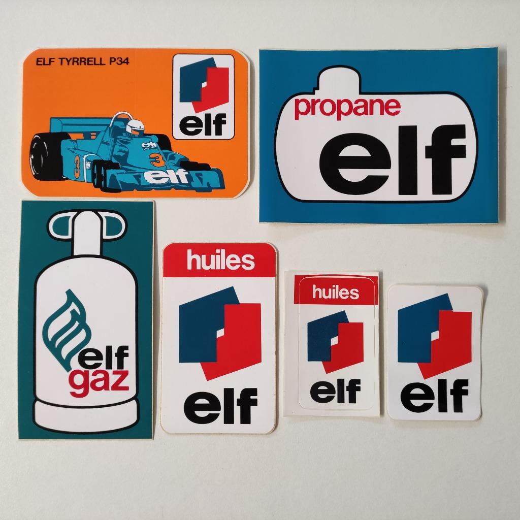 6 Sticker Autocollant ELF avec TYRRELL P34 Voiture de Course, Collections, Enlèvement ou Envoi