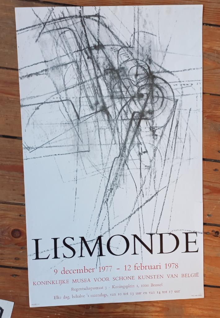 affiche Lismonde Museum voor Schone Kunsten Brussel 1977, Ophalen of Verzenden