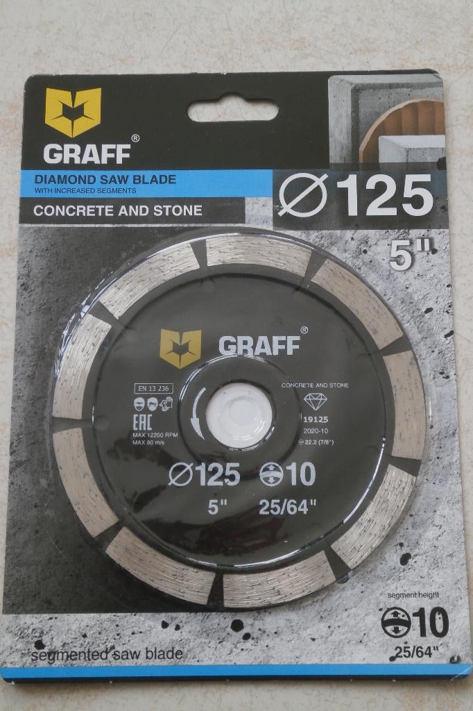 disque diamant de 125 mm convient à la coupe du béton, Bricolage & Construction, Enlèvement ou Envoi