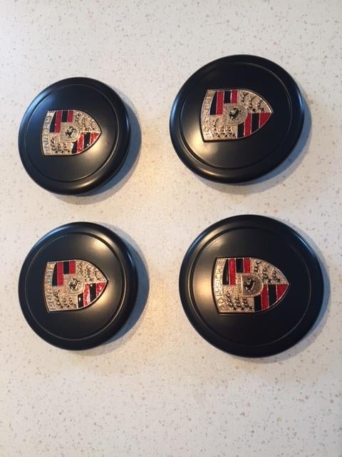 4 centres de roue Porsche NEUFS pour jantes Fuchs, Autos : Pièces & Accessoires, Autres pièces automobiles, Porsche, Enlèvement ou Envoi