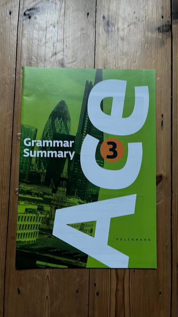 Grammar Summary ace 3 Pelckmans, Boeken, Schoolboeken, Ophalen, Nieuw, Engels
