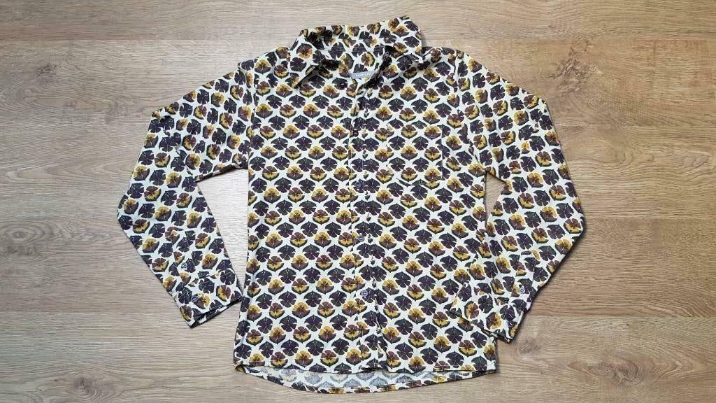 flanellen retro gebloemd hemd Hilde en Co maat 152, Kinderen en Baby's, Gebruikt, Jongen of Meisje, Overhemd of Blouse, Ophalen of Verzenden