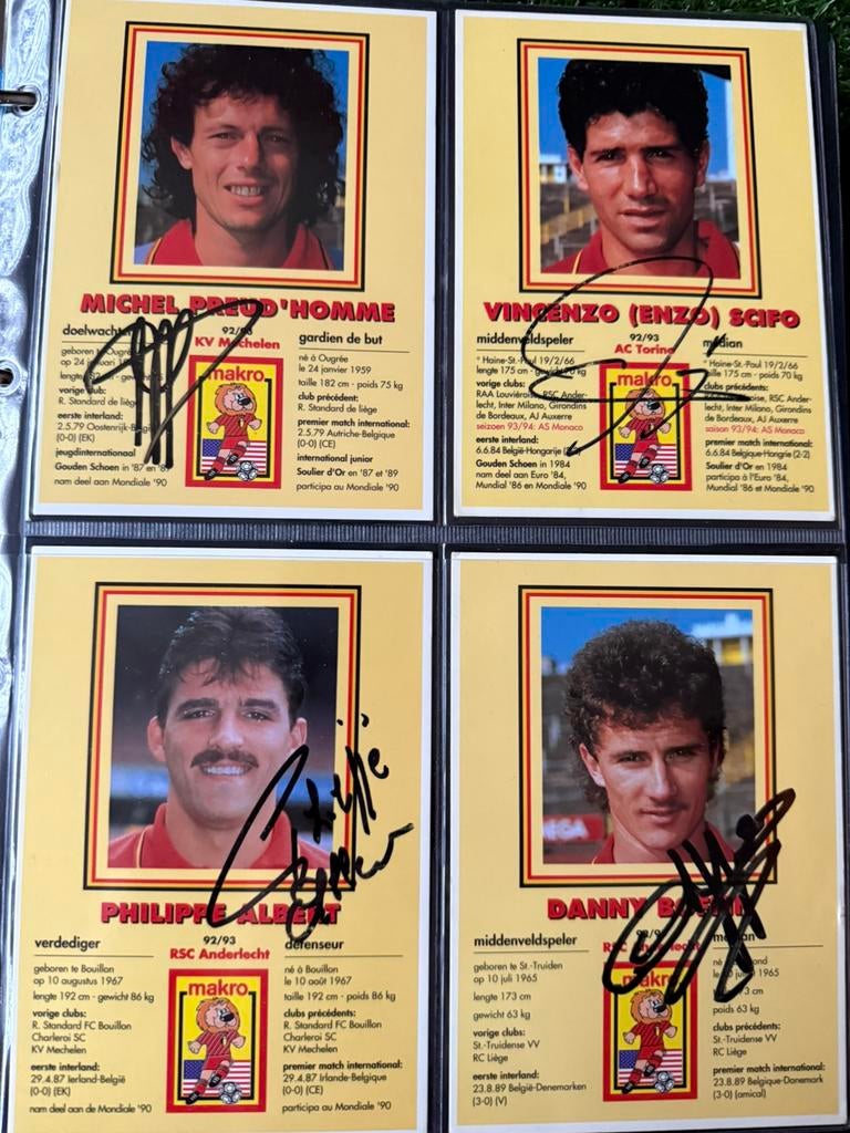 Reeks 16 kaarten rode duivels makro, Verzamelen, Ophalen of Verzenden, Nieuw, Spelerskaart