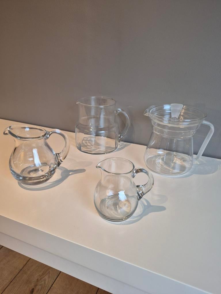 Lot de carafe - cafetière en verre - pichet a eau, Antiquités & Art, Enlèvement ou Envoi