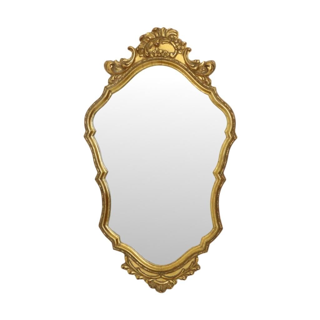 Klassieke Bladgoud Spiegel Kuifspiegel Barok Deknudt, Antiek en Kunst, Ophalen of Verzenden, Overige vormen, Minder dan 50 cm