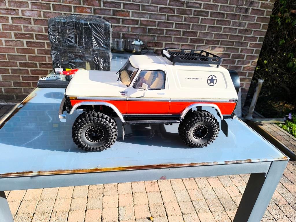 Traxxas 4 avec dumborc 10ch. Intérieur, beadlock, bloc en 2, Échelle 1:10, Enlèvement ou Envoi, Voiture off road, Utilisé