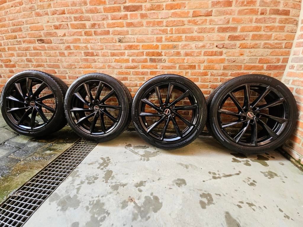 Zwarte Lichtmetalen velgen Renault (grand) Scenic, Auto-onderdelen, Ophalen, 20 inch, Band(en)