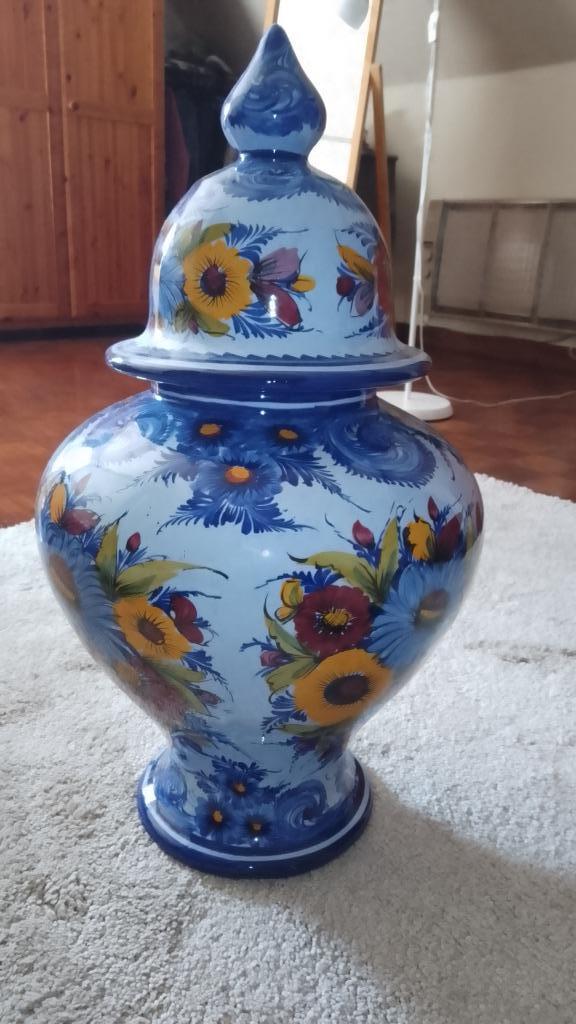 vaas Alcobaça Portugal, Huis en Inrichting, Woonaccessoires | Vazen, Ophalen, Overige materialen, Gebruikt, Overige kleuren