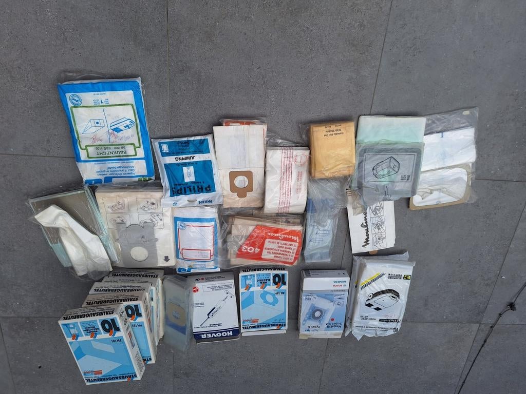 Différents types de sacs d'aspirateur en papier, Enlèvement, Neuf