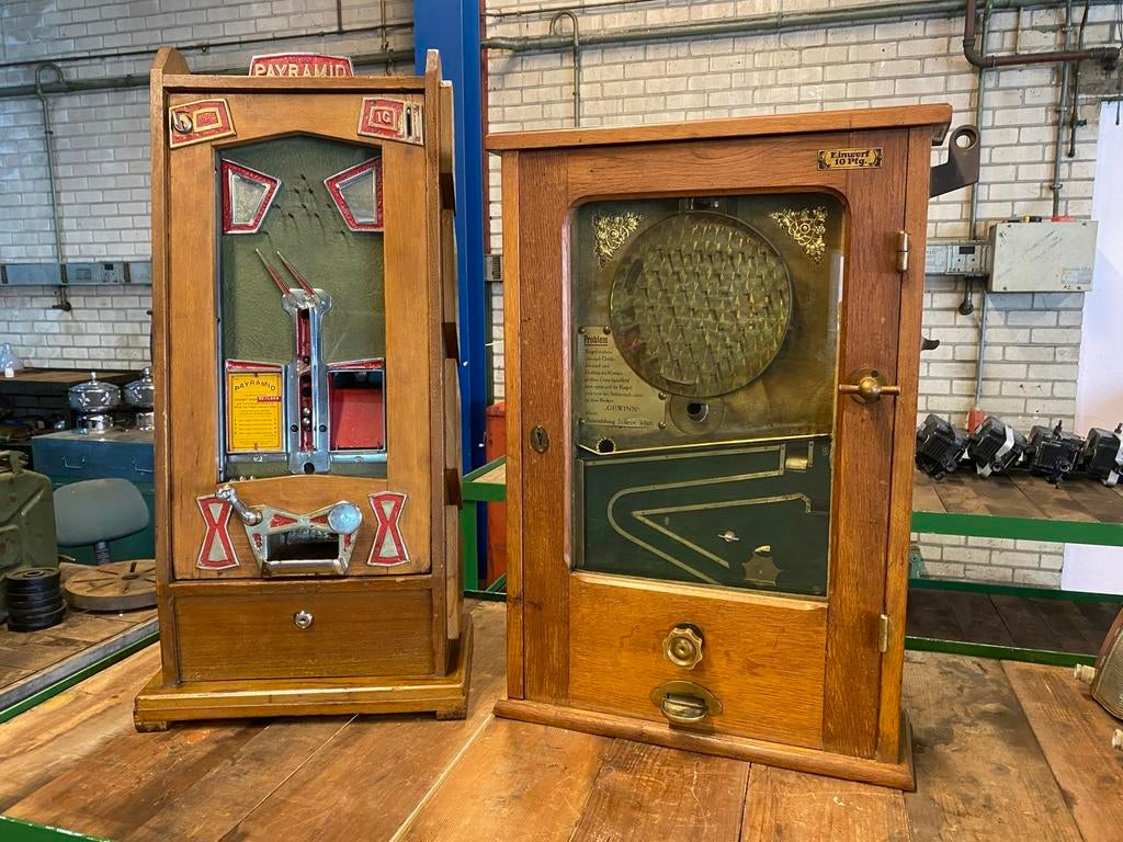 GEZOCHT ANTIEKE GOKKAST KRACHTMETER FLIPPERKAST PINDAPOT, Enlèvement