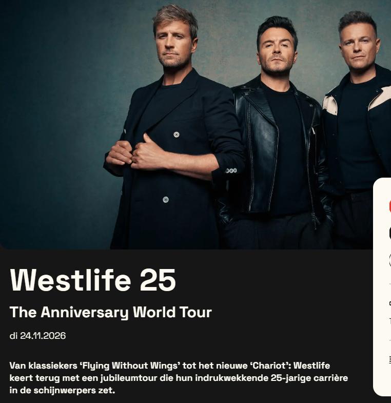 Westlife World Tour Lotto arena Antwerpen 24/11, Twee personen, November