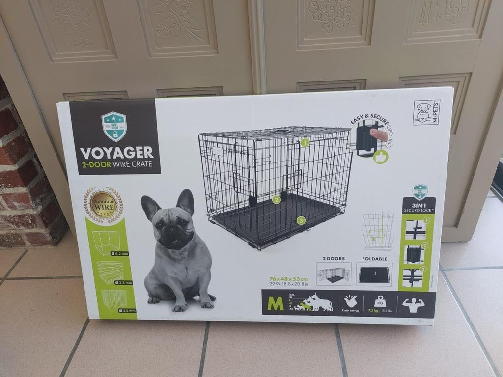 Honden Bench 76x48x53 met 2 deuren en securo slot ., Dieren en Toebehoren, Ophalen, Zo goed als nieuw