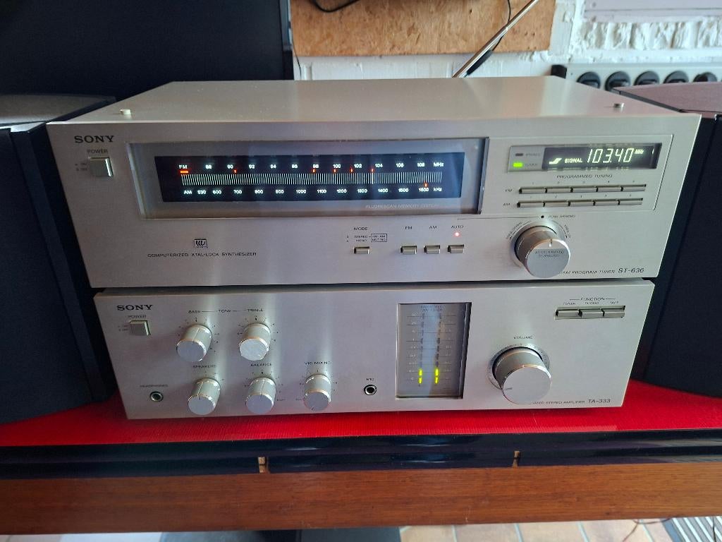 Versterker en Tuner Sony ST636 en TA333, Audio, Tv en Foto, Versterkers en Ontvangers, Ophalen, Stereo, Sony