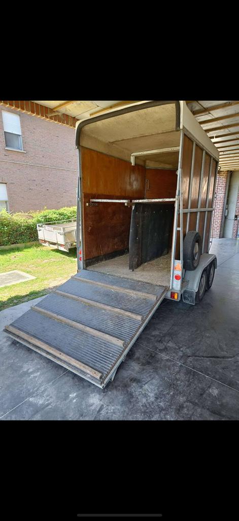 Paardentrailer, Dieren en Toebehoren, Paarden en Pony's | Trailers en Aanhangwagens, Ophalen, Gebruikt, Hout, 2-paards trailer