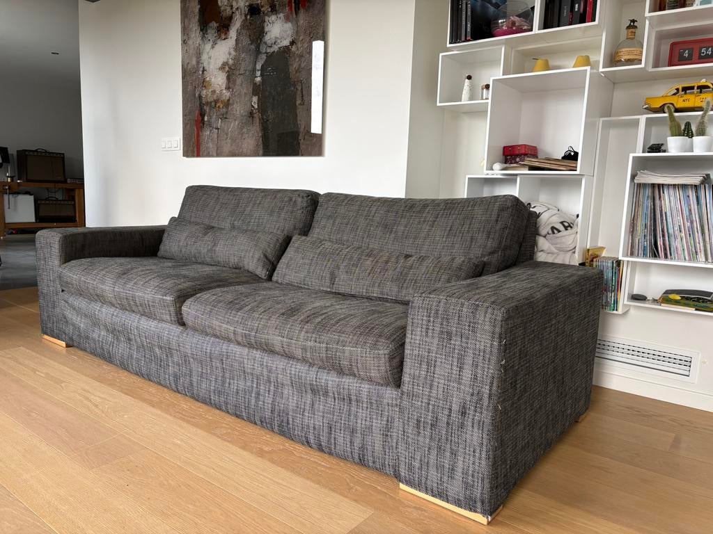 Canapé 3 à 4 places design / loft, Maison & Meubles, 75 à 100 cm, Banc droit, Utilisé, Tissus