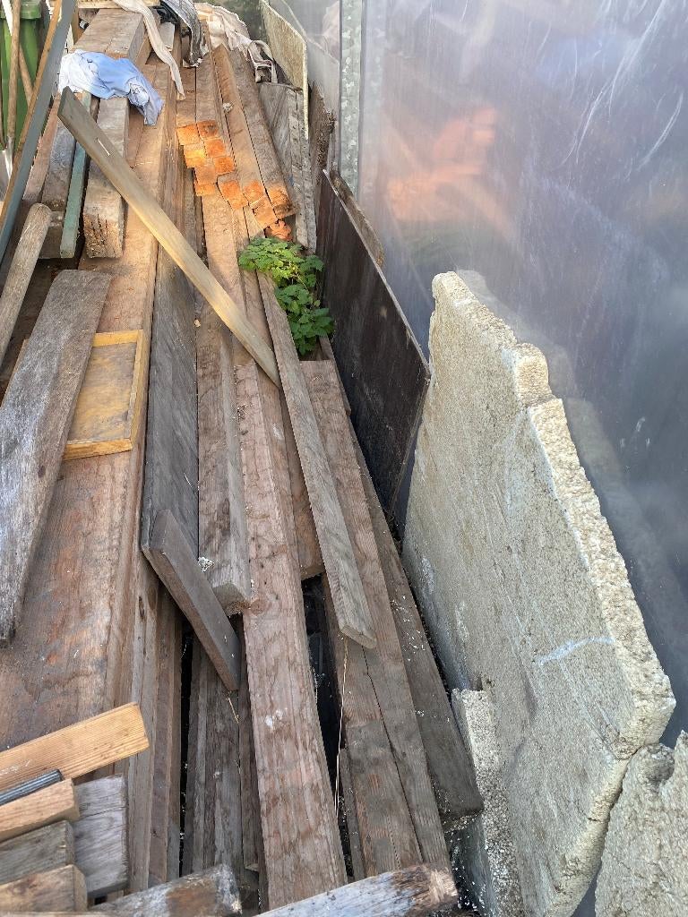 Hout, Doe-het-zelf en Bouw, Hout en Planken, Ophalen, Gebruikt, Minder dan 25 mm, Balk