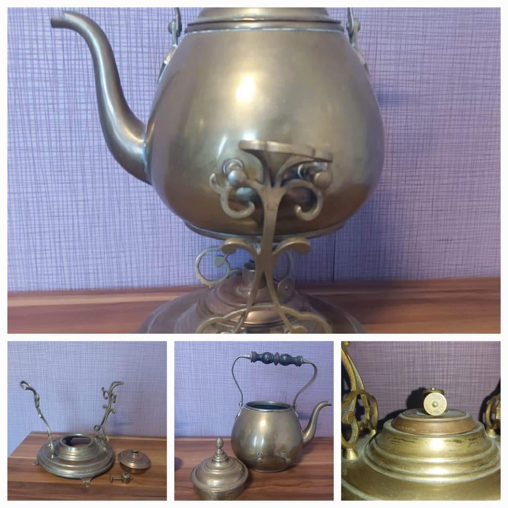 Authentiek Vintage theepot met warmhouder – Wertheim Wien, Antiek en Kunst, Antiek | Tin, Ophalen of Verzenden