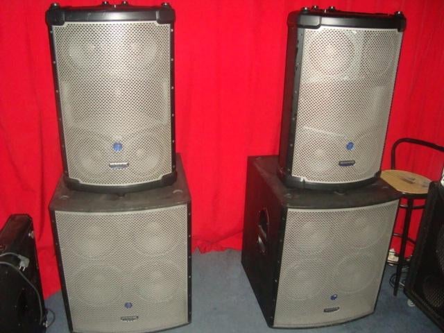 Gebruikt: Mackie complete passieve PA set S1108, Audio, Tv en Foto, Luidsprekerboxen, Gebruikt, Overige typen, 120 watt of meer