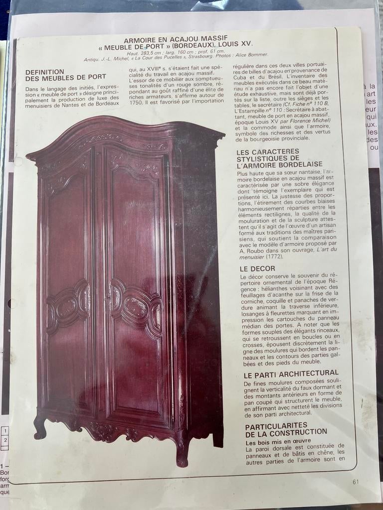 Antieke kast, Ophalen