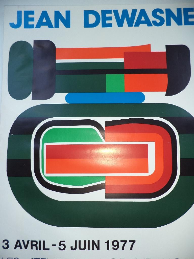 Affiche litho JEAN DEWASNE 1977 LES ATELIERS DU GRAND-HORNU, Enlèvement ou Envoi