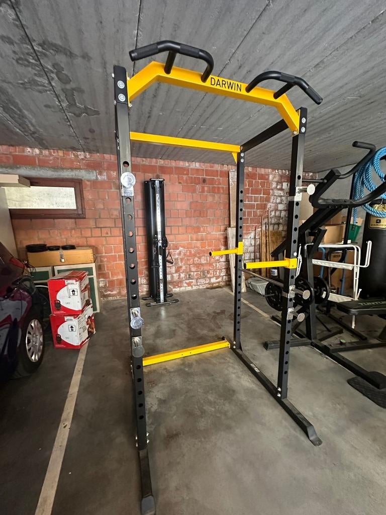 Cage à squat Darwin, station traction et modules pour dips, Sports & Fitness, Utilisé