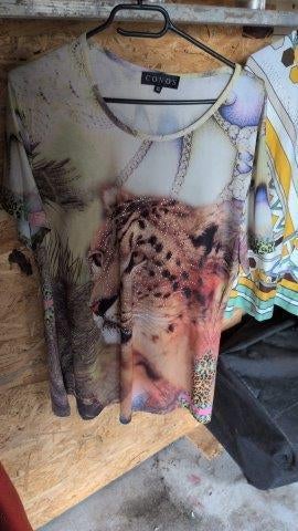groen T-shirt met tijger van Conos  - XL- 5€, Verzenden, Zo goed als nieuw, Groen, Shirt of Top