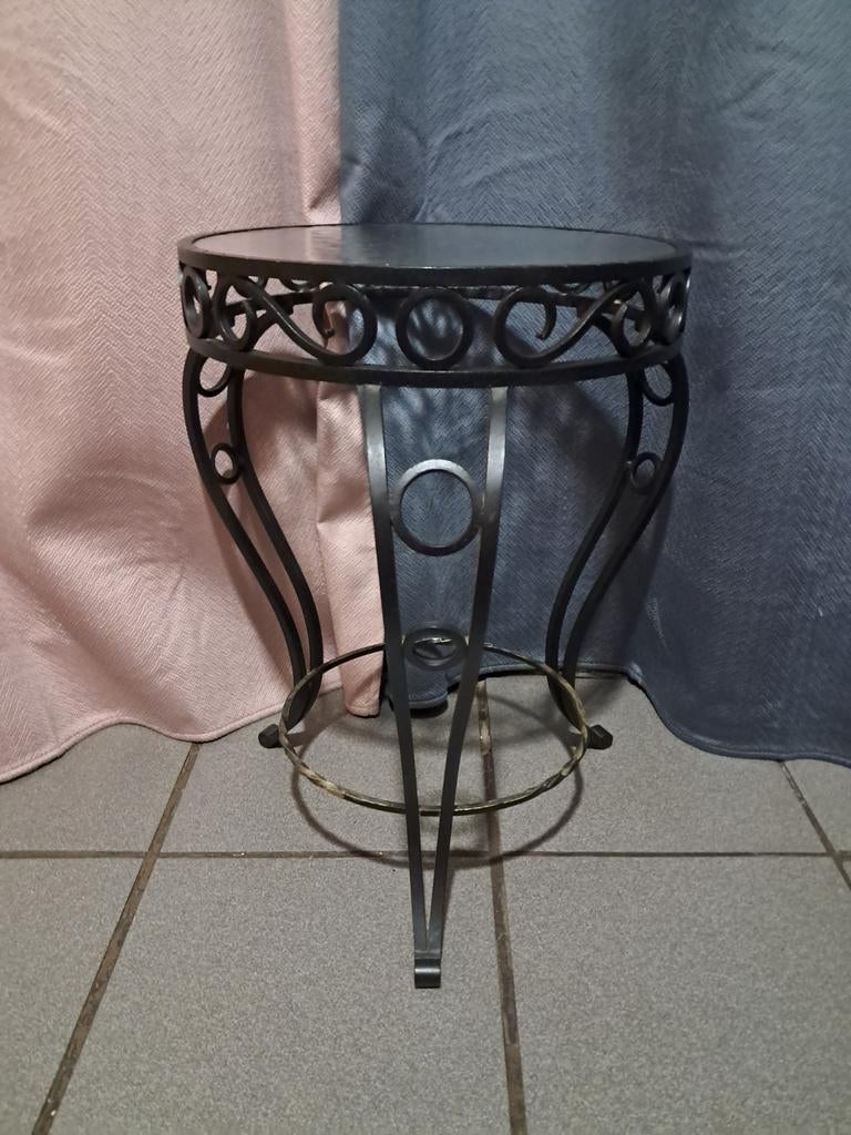 Guéridon en fer forgé, Enlèvement, Comme neuf, Métal, Intérieur