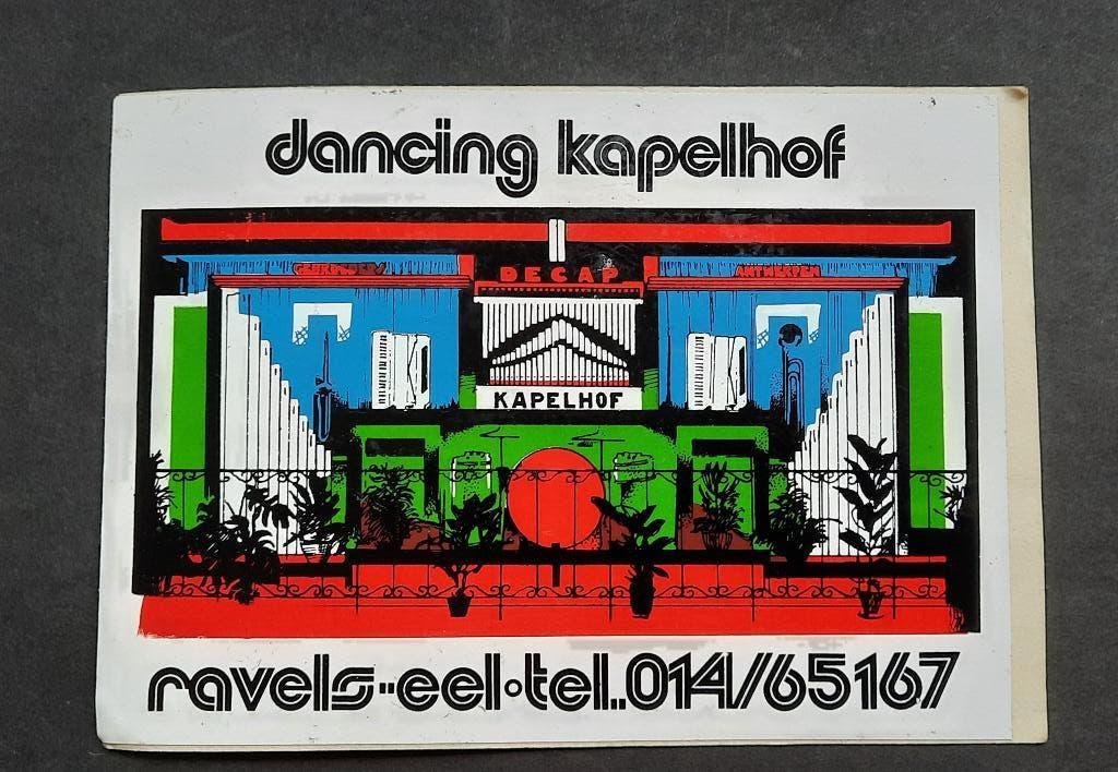 Oude sticker Dancing Kapelhof Ravels - eel, Verzamelen, Verzenden, Gebruikt