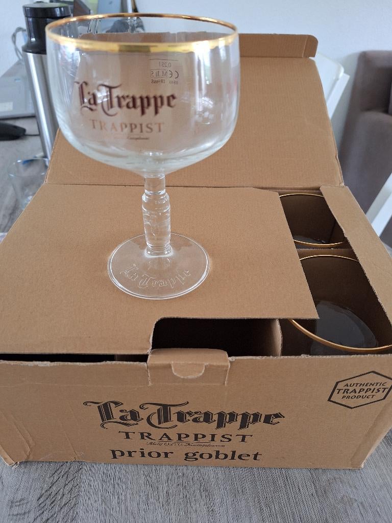 6 trappist glazen, La Trappe, Ophalen, Nieuw, Glas of Glazen, La Trappe