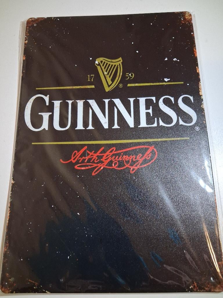 Guinness plaat van metaal, Ophalen of Verzenden, Nieuw, Reclamebord, Plaat of Schild, Overige merken