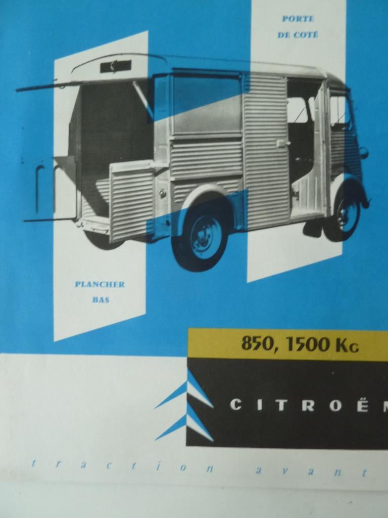 Brochure sur le food truck CITROËN HZ  oldtimer  ancètre, Enlèvement ou Envoi, Citroën