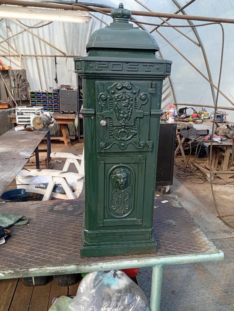 Brievenbus, Klassiek, Engelse, Kolombrievenbus, Vrijstaand, Tuin en Terras, Brievenbussen, Ophalen, Zo goed als nieuw, Aluminium