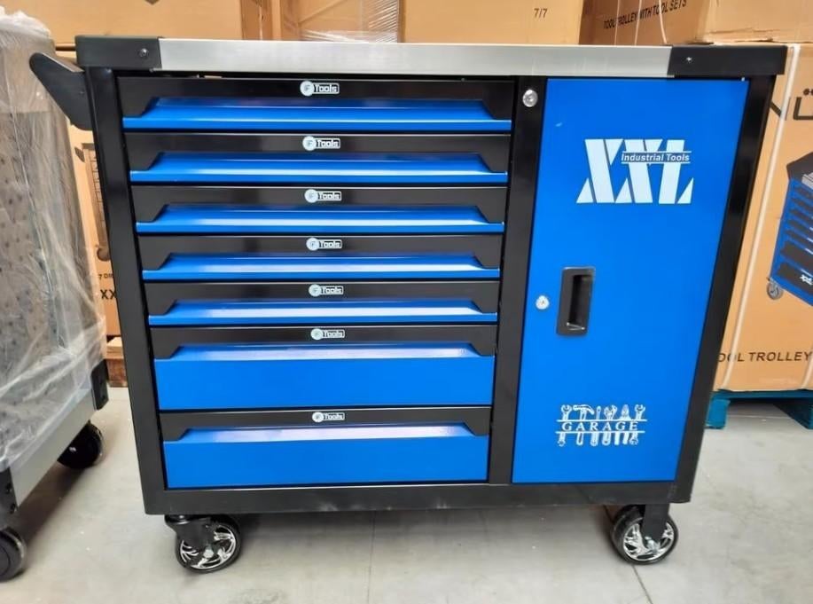 F-tools 7 lades,7 gevuld brede gereedschapwagen krachtdoppen, Auto diversen, Autogereedschap, Nieuw, Ophalen