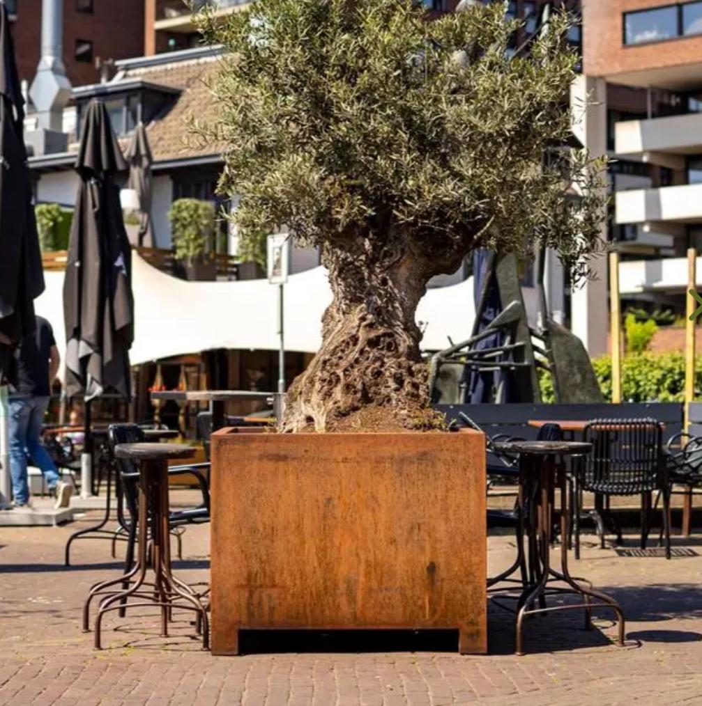 Bacs à fleurs en acier Corten sur pieds, Jardin & Terrasse, Bacs à fleurs & Jardinières, Enlèvement, Neuf, Métal