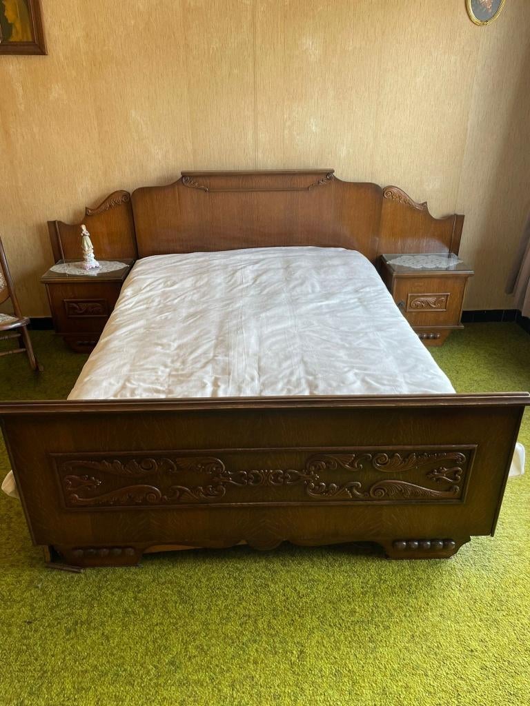 Antiek, houten bed, Antiek en Kunst, Ophalen