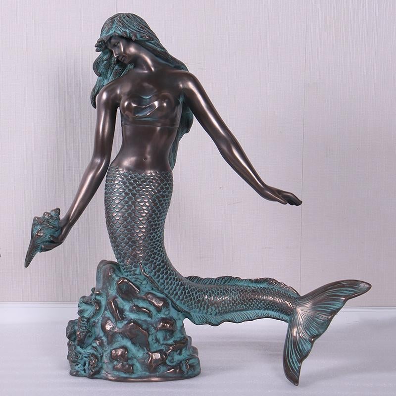 Mermaid with Shell – Sirene – Zeemeermin Hoogte 86 cm, Verzamelen, Ophalen, Nieuw