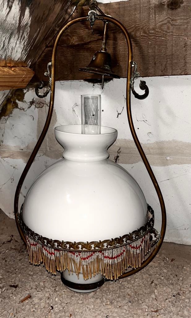 hanglamp olielamp, Antiek en Kunst, Antiek | Verlichting, Ophalen of Verzenden