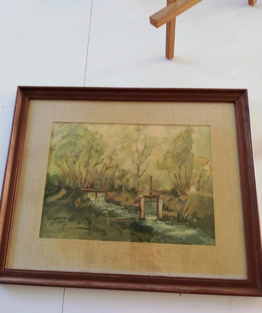 Œuvre signée de Jean Dubelloy. VRESSE-SUR-SEMOIS, Ophalen, Hout