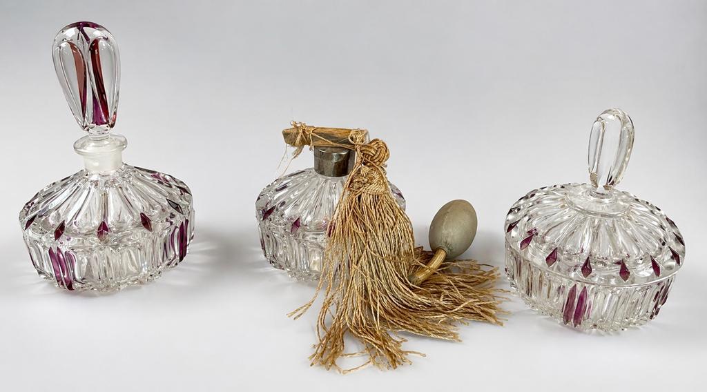 Vintage kristallen kaptafelset PHONIX – 3-delig, Ophalen