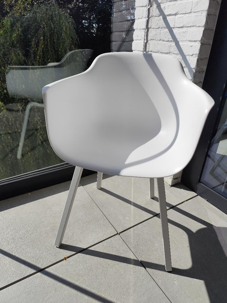 Terrasstoelen (tafel via afzonderlijk zoekertje), Tuin en Terras, Ophalen, Zo goed als nieuw, Kunststof