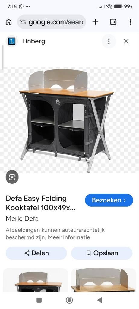 Camping kast Deffa, Caravans en Kamperen, Kampeermeubelen, Ophalen