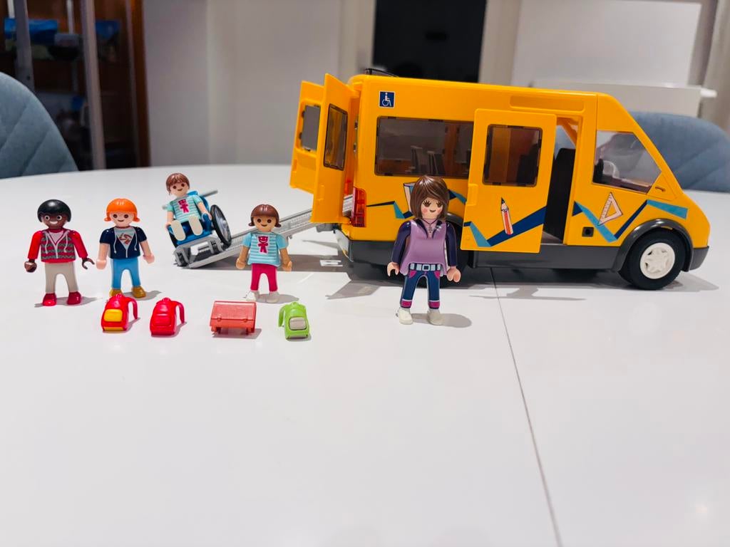 Playmobil bus scolaire, Enlèvement ou Envoi, Utilisé, Playmobil en vrac