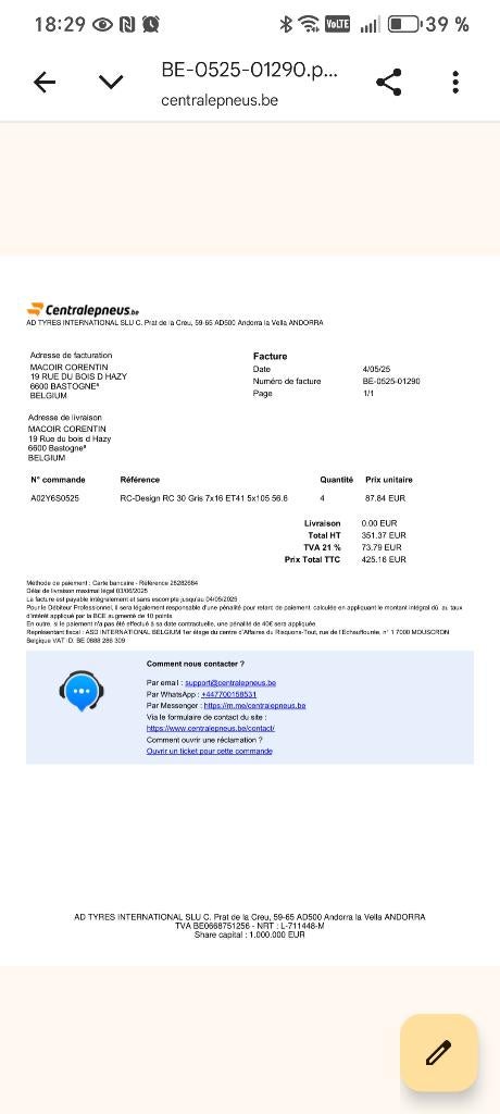 4 Nouvelles jantes + 4 pneus RC-Design RC 2025 avec facture, Autos : Pièces & Accessoires, Pneus & Jantes, Pneus et Jantes, 4 Saisons