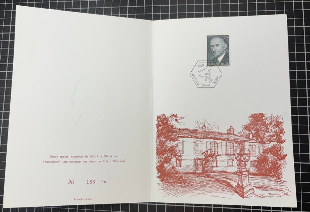 Livret Philatélique Robert Schuman 1967 - Tirage  N186/250, Neuf, Europe, Enlèvement, Affranchi