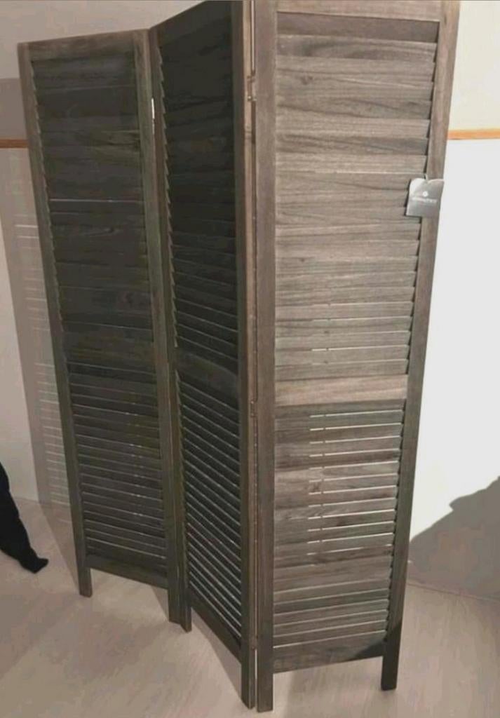 ❇️ Mooi scherm met 3 panelen 40 x 6 x 170 cm Atmosphera wood, Ophalen, Gebruikt