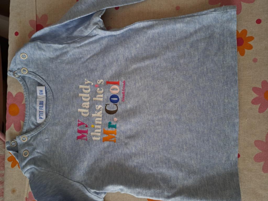 T shirt lange mouw merk petit filou maa 6 maand, Kinderen en Baby's, Babykleding | Maat 68, Meisje, Ophalen of Verzenden, Zo goed als nieuw