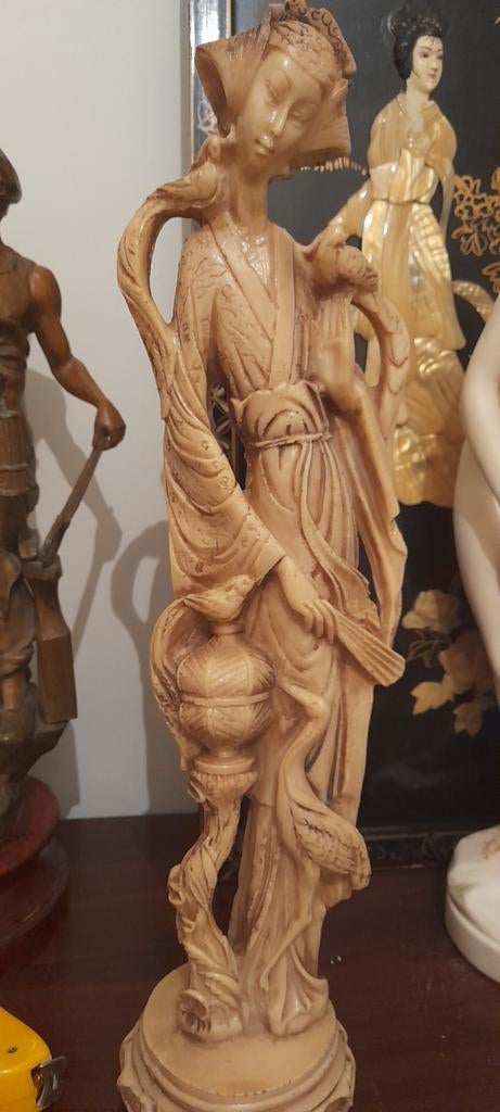 Belle statue chinoise 46cm de haut sur 12 cm de large, Antiquités & Art, Enlèvement