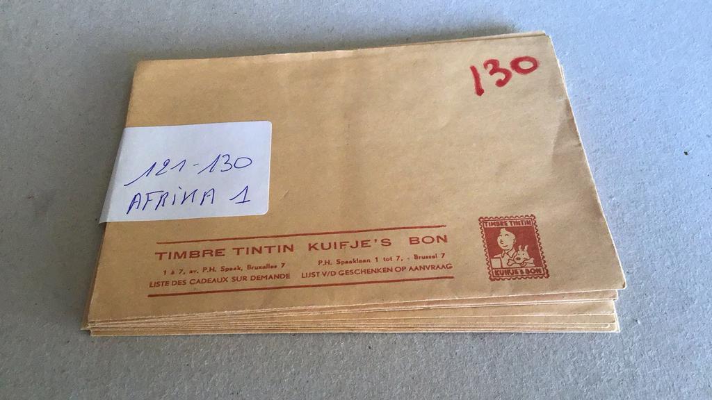 Tintin bons Afrique (b3b), Enlèvement ou Envoi, Utilisé, Emballage