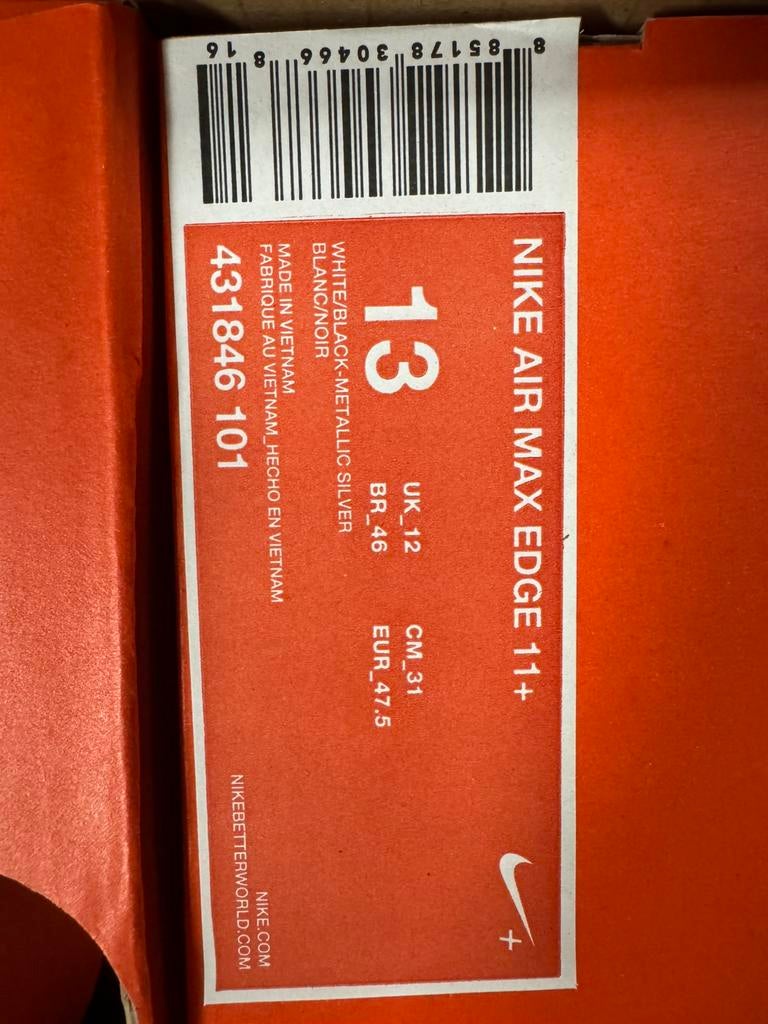 Nike air max edge 11+, Ophalen, Sportschoenen, Nike, Nieuw