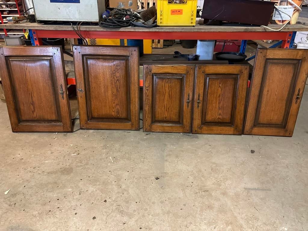 Keukenkast deurtjes en -laden in kwaliteits eikenhout, Huis en Inrichting, Keuken | Keukenelementen, Ophalen, Zo goed als nieuw